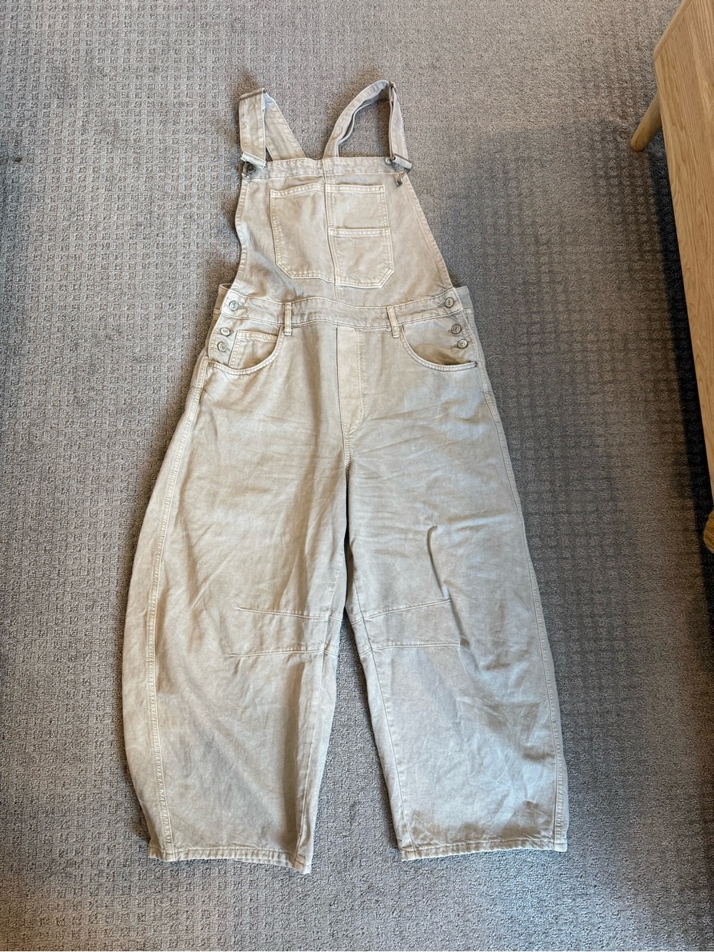 We The Free Good Luck Barrel Overalls- Cobblestone Color